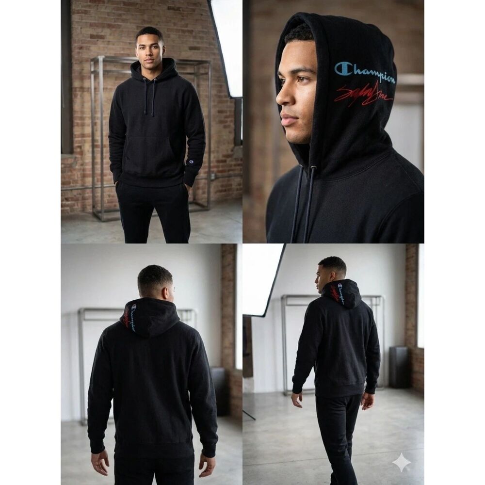 Champion X King Saladeen Sweatshirt Mens L Reverse Weave Pullover Hoodie Y2K